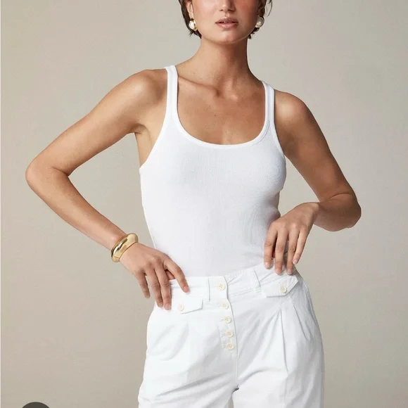 J Crew Fine rib racer back top - Picture 1 of 5
